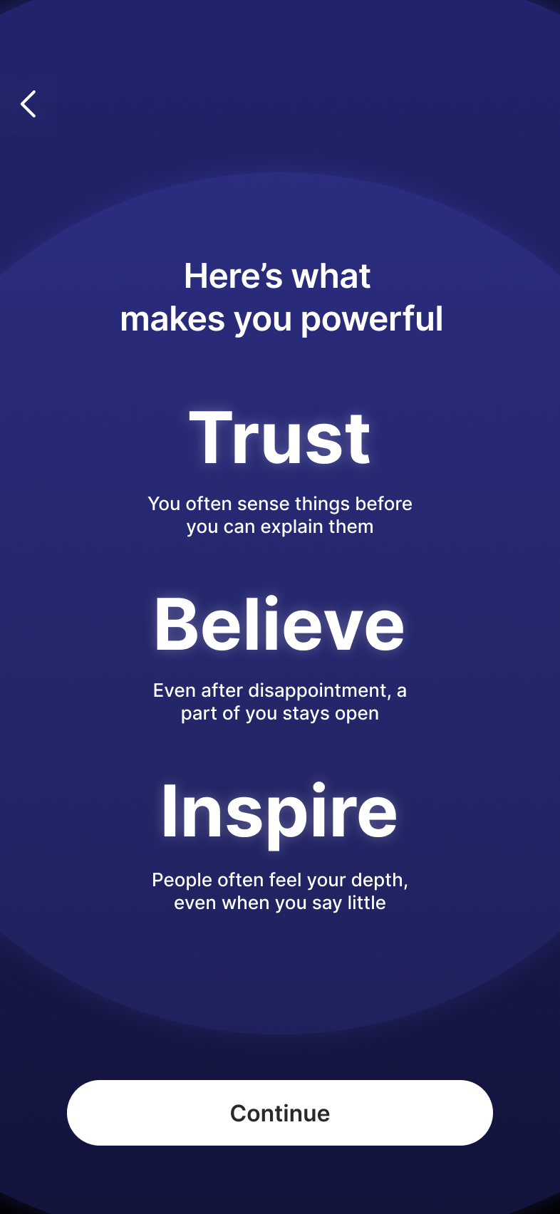 Holdme app — personal insights report